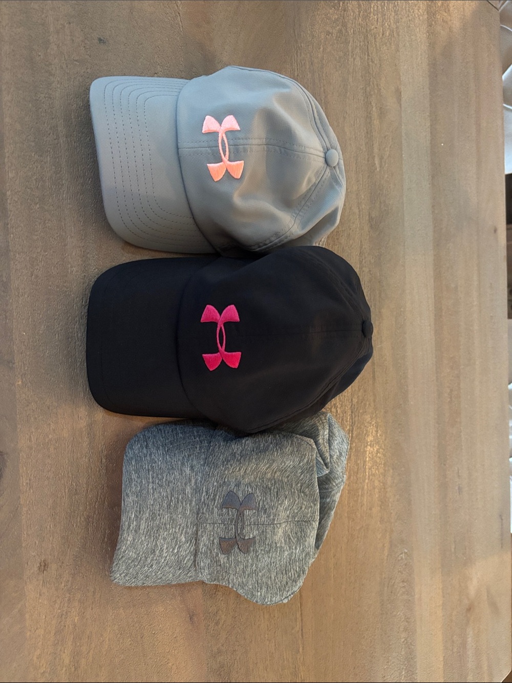 Under Armour Three-Pack Logo Caps - Gray, Black & Heather Gray